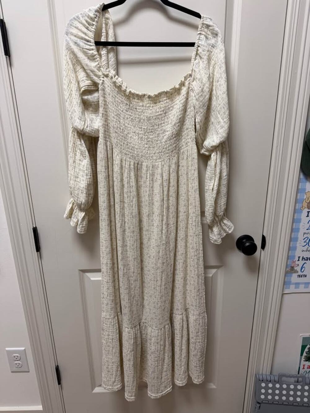 Nothing But Net Floral Smocked Maxi Dress Size L